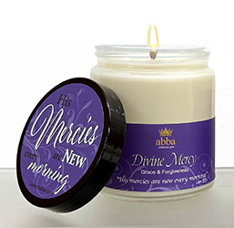 DIVINE MERCY SCRIPTURE JAR CANDLE