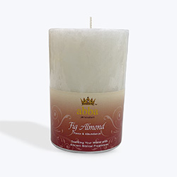 FIG ALMOND PILLAR CANDLE