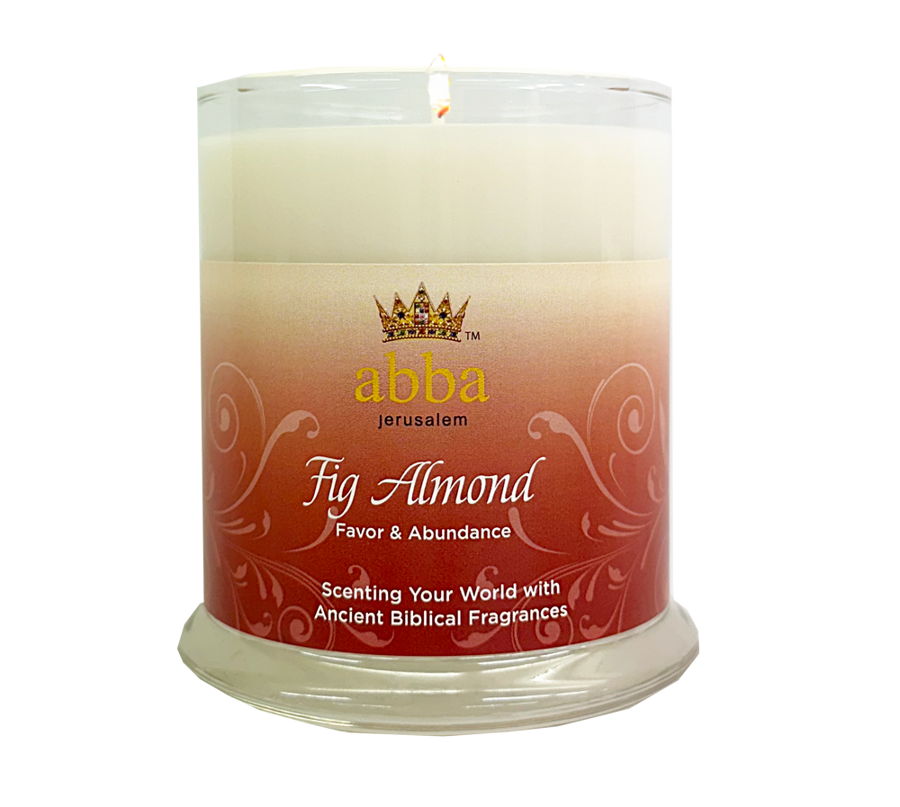 FIG ALMOND GLASS CANDLE