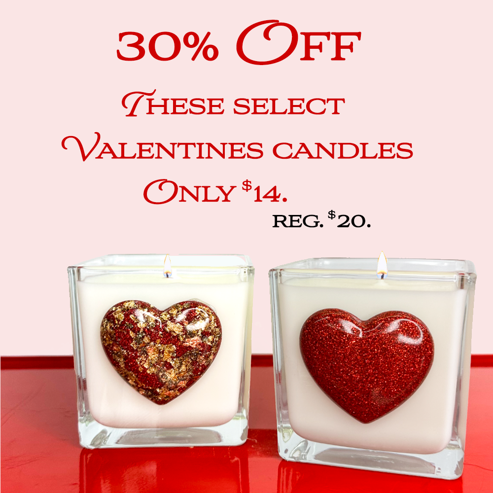 AGAPE 3-D HEART CANDLE (Your Choice of Color)