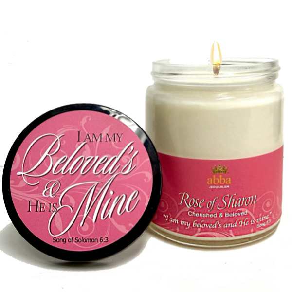 ROSE OF SHARON SCRIPTURE JAR CANDLE