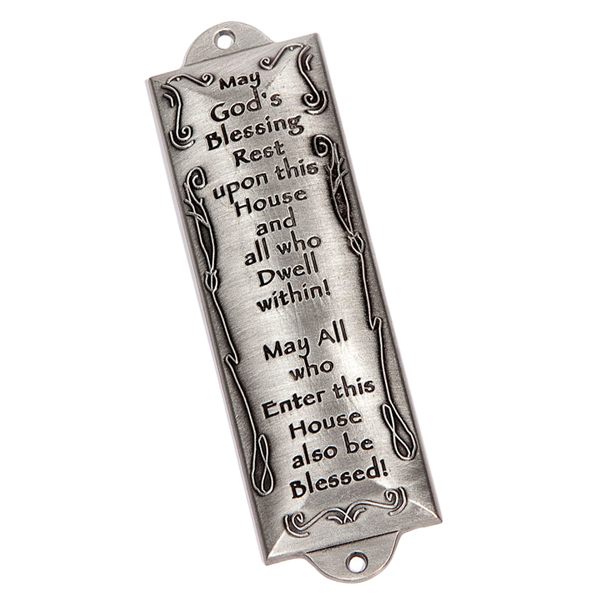 MEZUZAH - BLESS THIS HOUSE - PEWTER