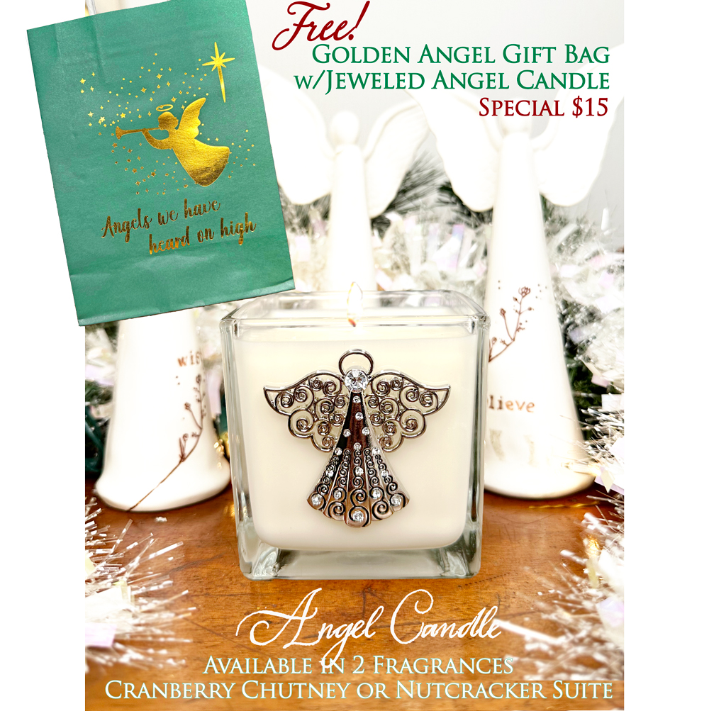 FREE GOLDEN ANGEL GIFT BAG W/ JEWELED ANGEL CANDLE - NUTCRACKER SUITE
