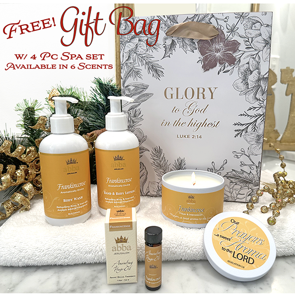 SAVE $10-FREE "GLORY" BAG - 1/4 OZ OIL, LOTION, WASH, SCRIPTURE TIN