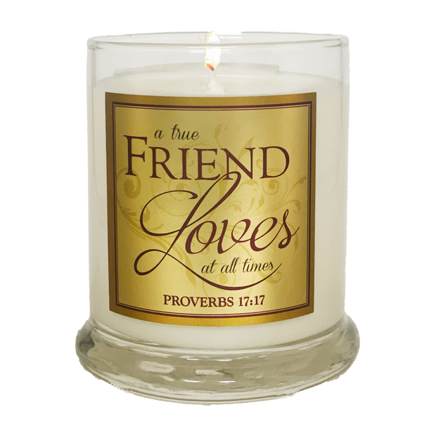 "FRIEND LOVES" GLASS CANDLE - COVENANT