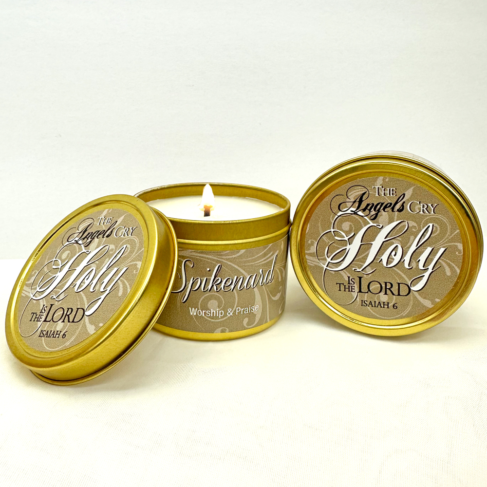 SPIKENARD SCRIPTURE TIN - "THE ANGELS CRY HOLY"