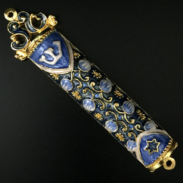 MEZUZAH - CITY OF JERUSALEM, SHIN & MENORAH