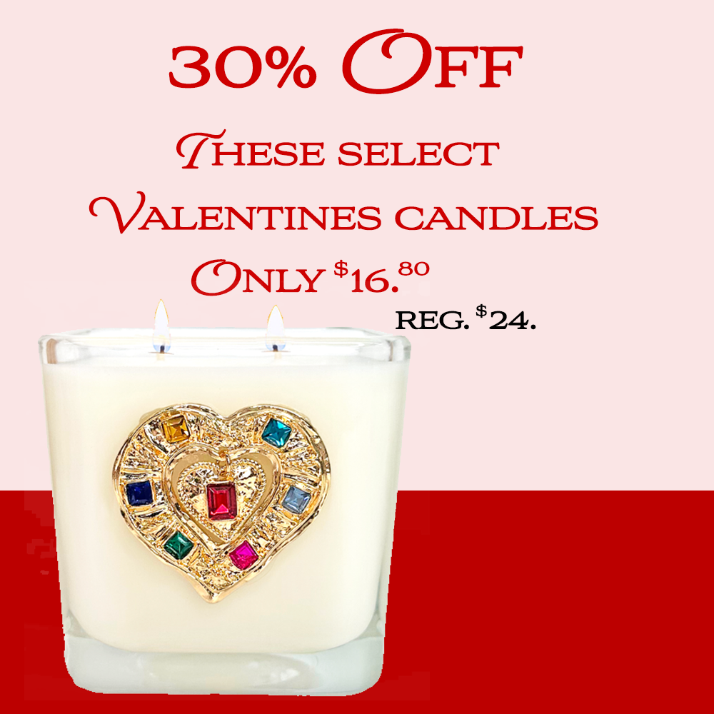 AGAPE DANGLE HEART CANDLE  - LARGE