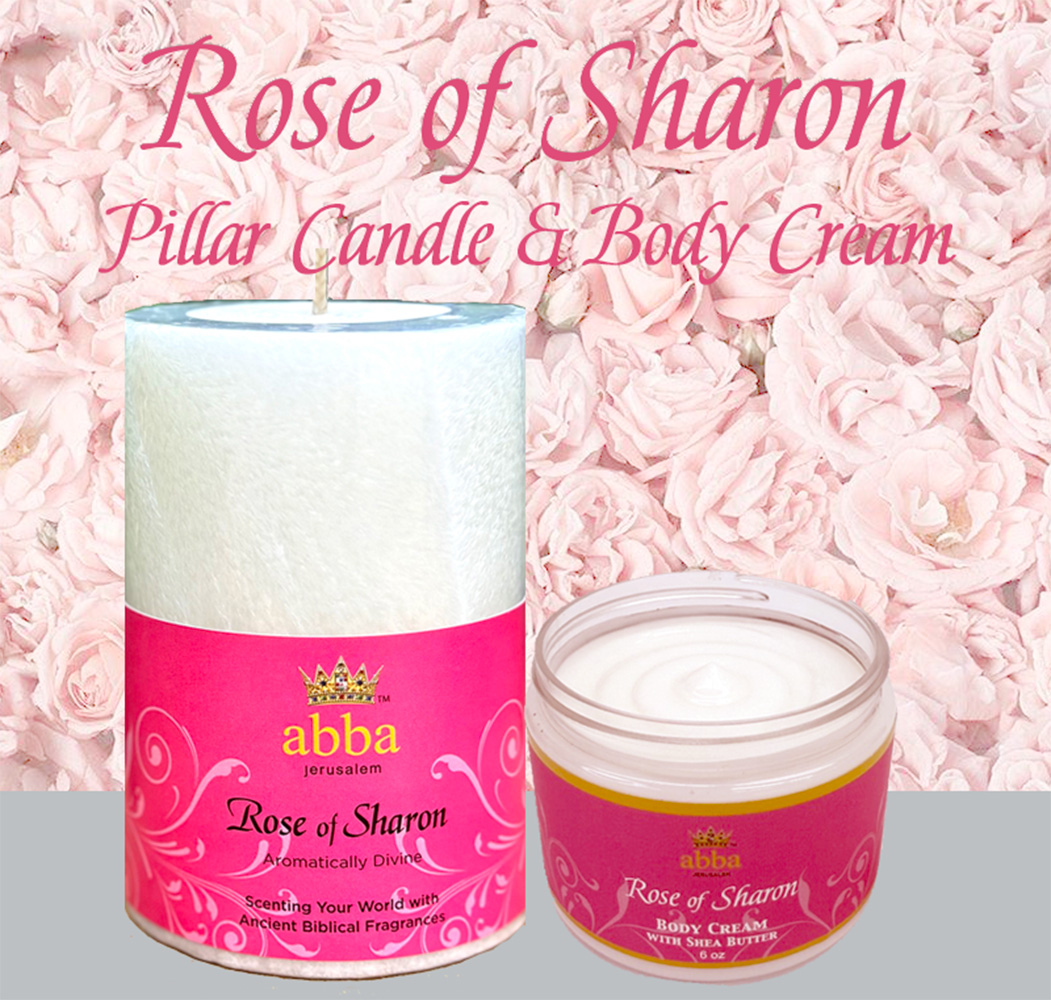SAVE $5! ROSE OF SHARON PILLAR CANDLE & BODY CREAM